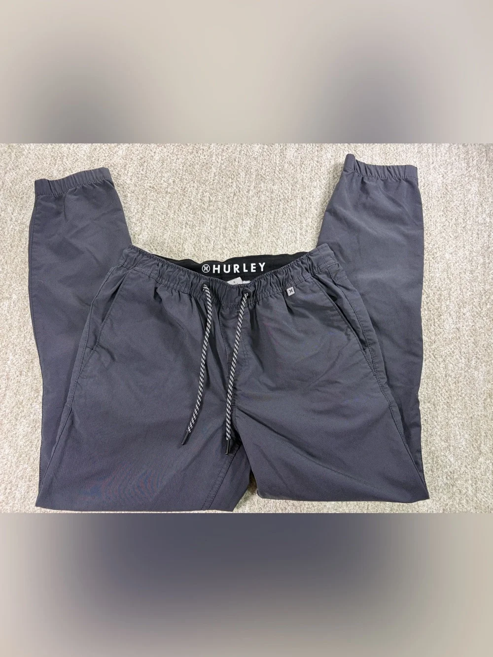 Hurley Men's Charcoal Drawstring Joggers